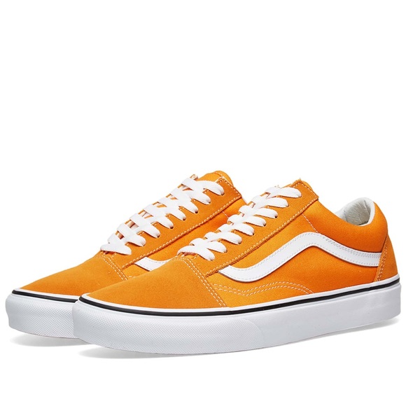 vans old skool cheddar & white skate shoes